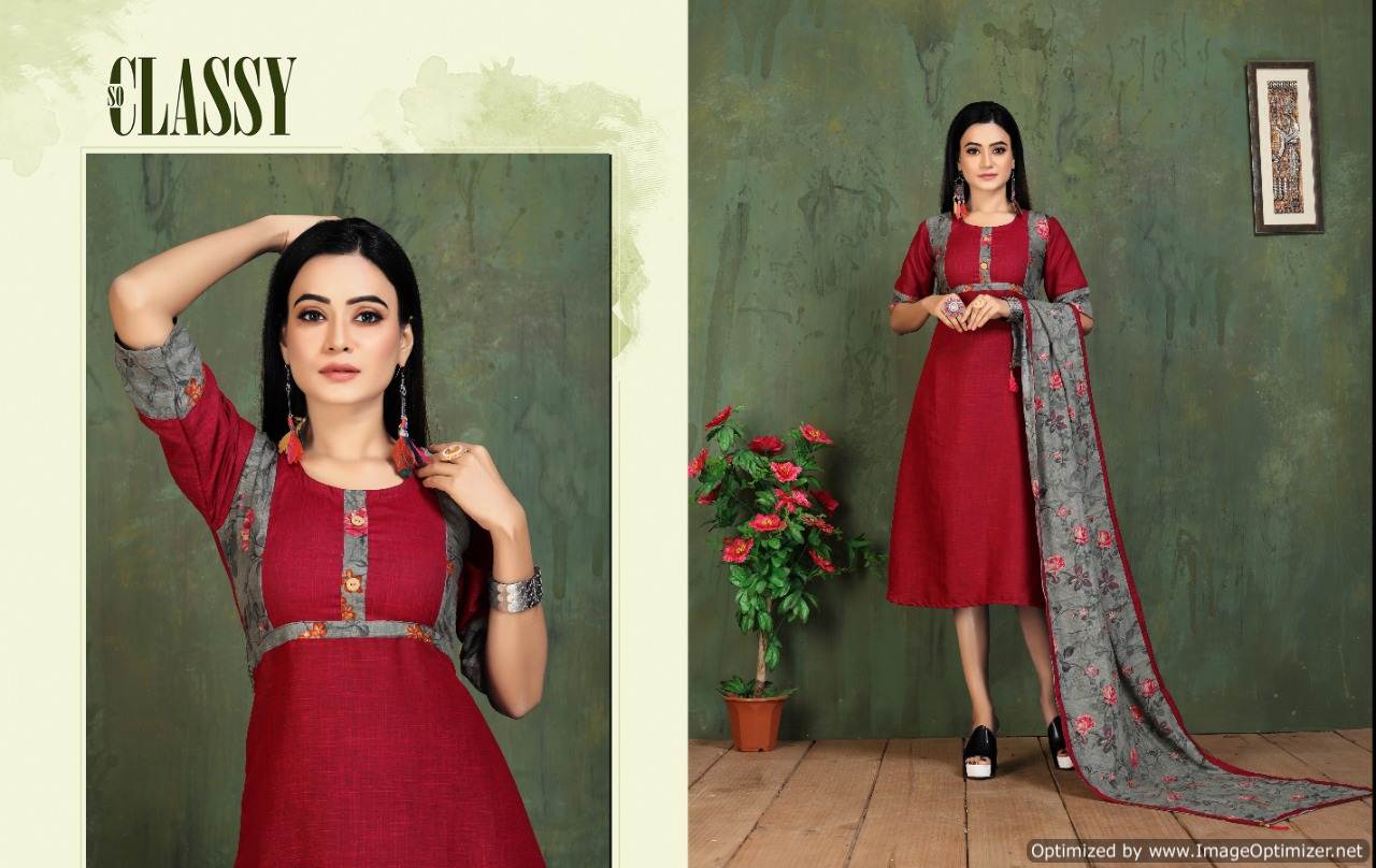 Kinti Patang Vol 13 New Fancy Collection Of Printed Designer Anarkali Cut Heavy Rayon Kurtis 