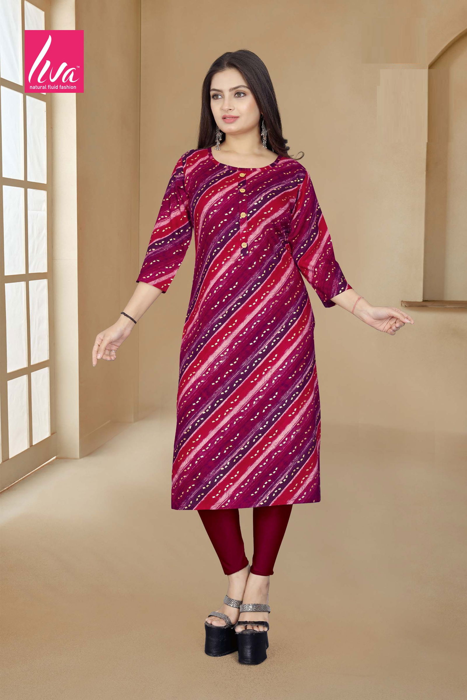 3 Selvi Ultra Premium Rayon Foil Printed Wholesale Kurti Suppliers In India