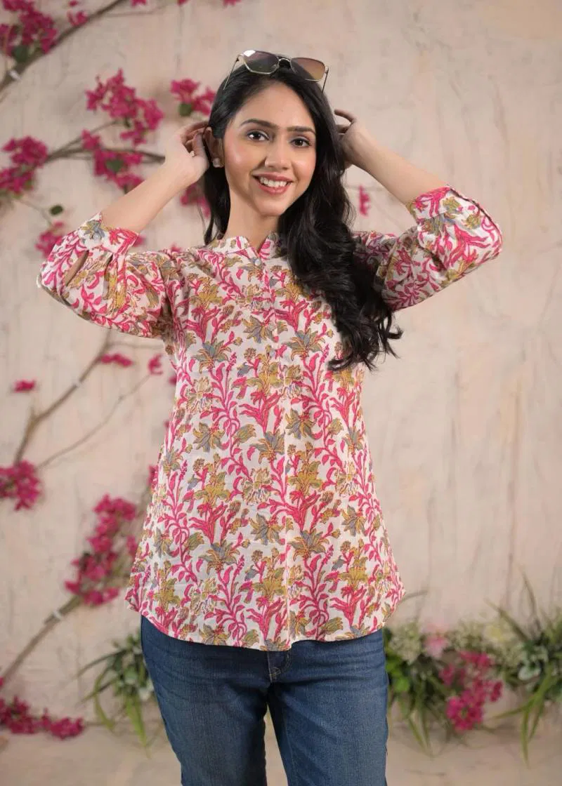 Nina F 05 Cambric Cotton Summer Wear Short Kurti Wholesale Clothing Suppliers In India