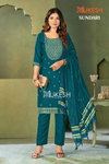 Sundari By Mukesh Malai Crepe Kurti With Bottom Dupatta Exporters In India