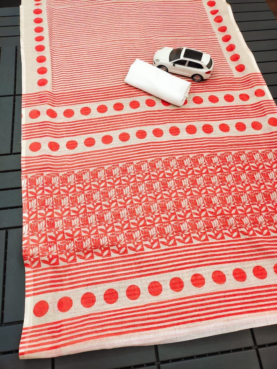 MG 325 Designer Plain Linen Digital Printed Sarees Wholesale Market In Surat 