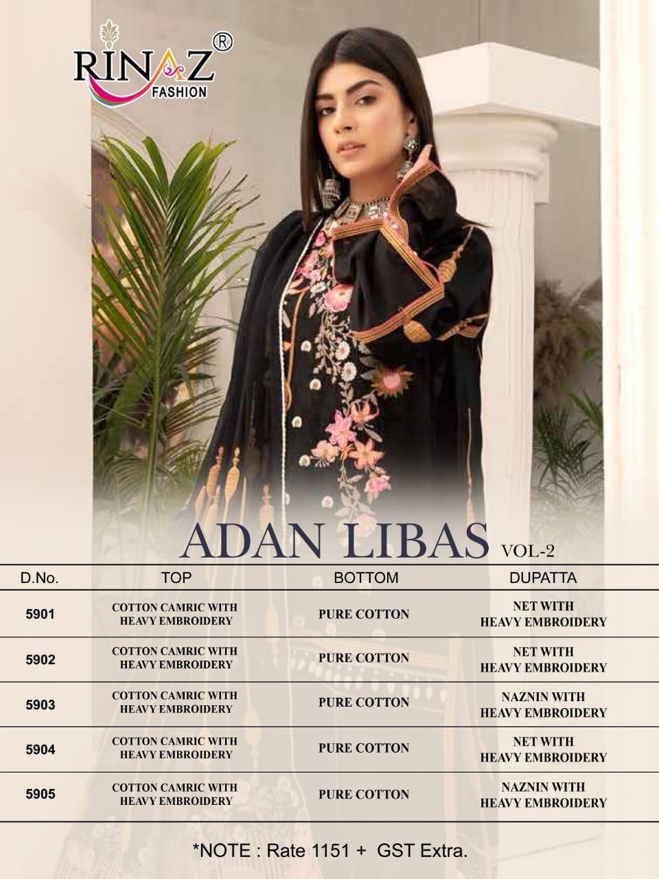 Rinaz Adan Libas 2 Latest Fancy Designer Festive Wear Heavy Embroidery Pakistani Salwar Suits Collection
