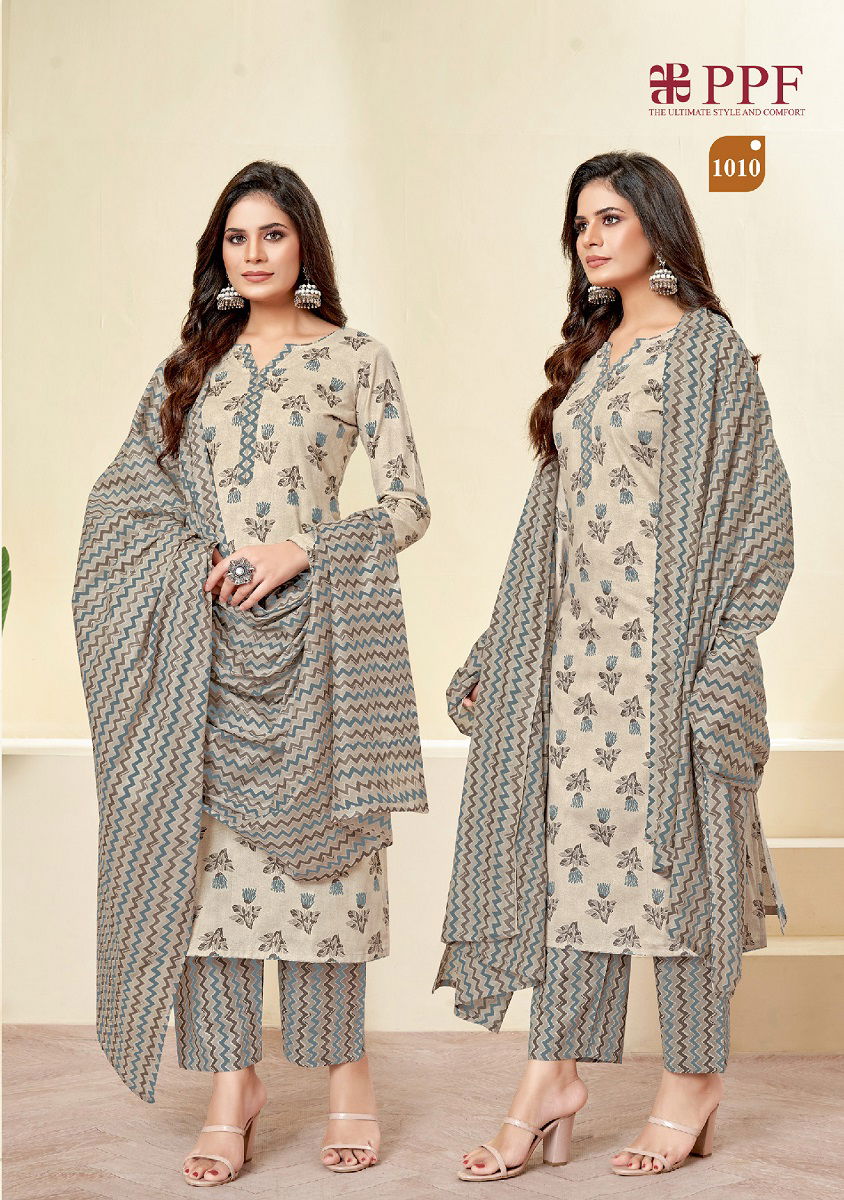 Ppf Prisha Vol 1 Printed Cotton Printed Dress Material Catalog