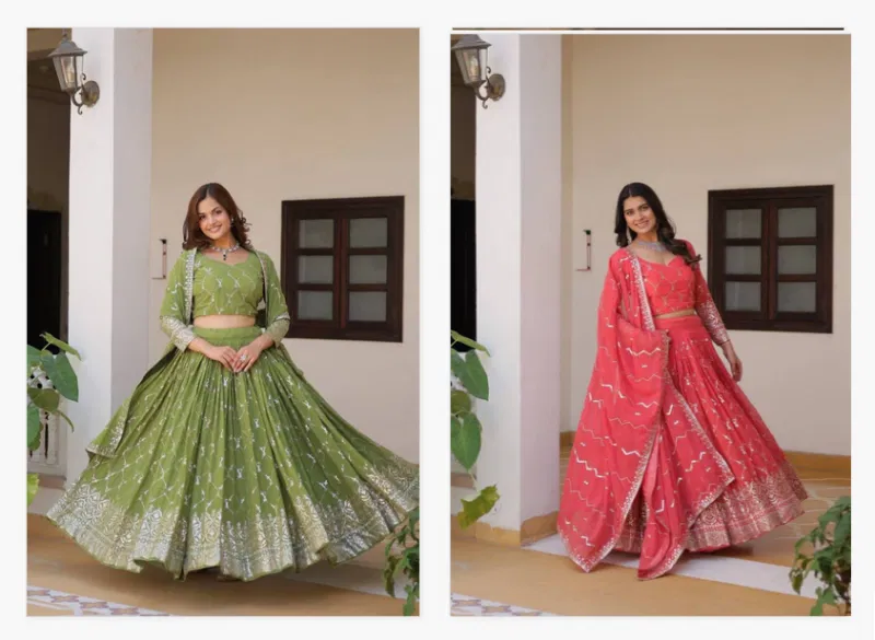 Sn 2335 Designer Embroidered Georgette Lehenga Choli Wholesale In India