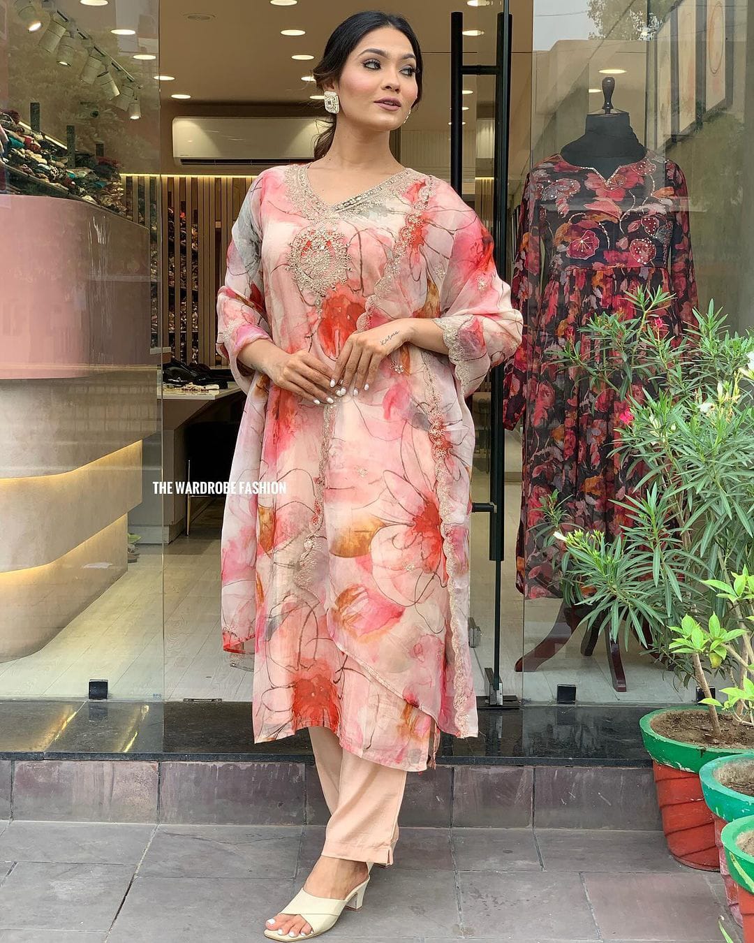 MT Heavy Designer Organza Embroidery Kurti With Bottom Dupatta Wholesale Shop In Surat
