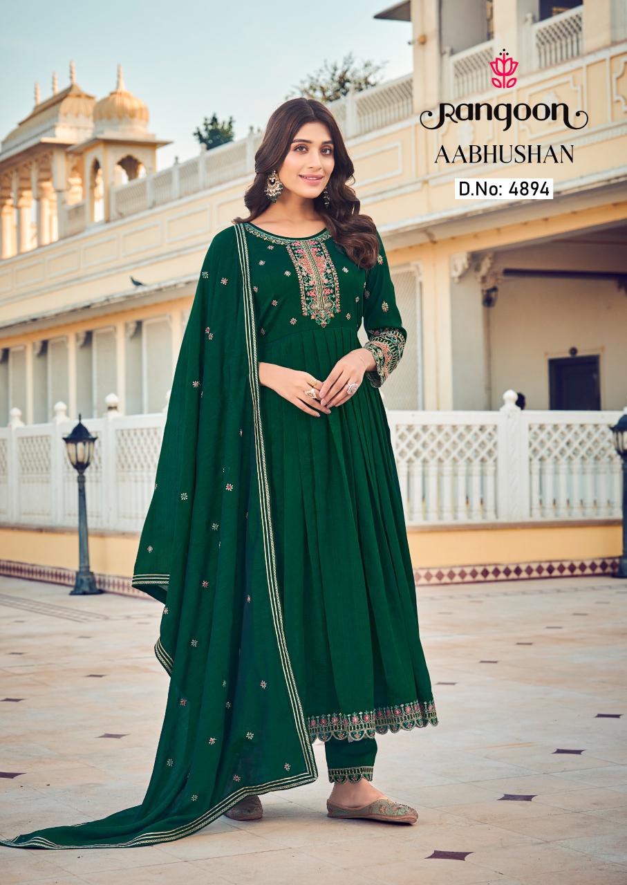 Aabhushan By Rangoon Kurti Bottom With Dupatta wholesale market in Surat with Price
