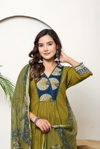 Naisha K 408 Cotton Stylish Casual Wear Kurti With Pant And Dupatta Exporters In India