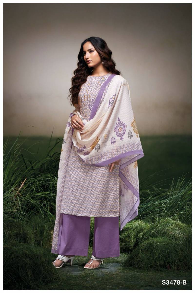 Azaria By Ganga Cotton Printed Embroidered Salwar Suit Wholesalers In Delhi