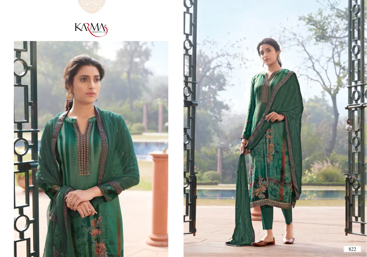 Karma Lamhaa 2 Digital Pure Jam Stain Printed Designer Dress Material Collection
