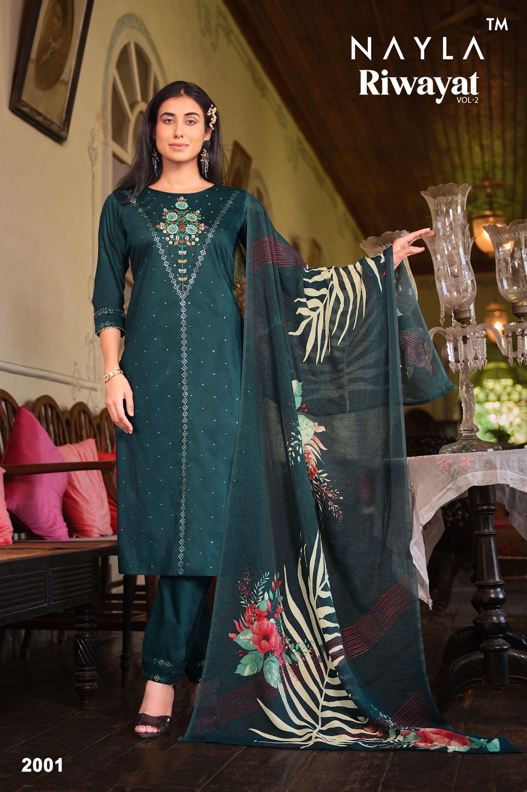 Nayla By Riwayat Vol 2 Chanderi Readymade Suits Catalog