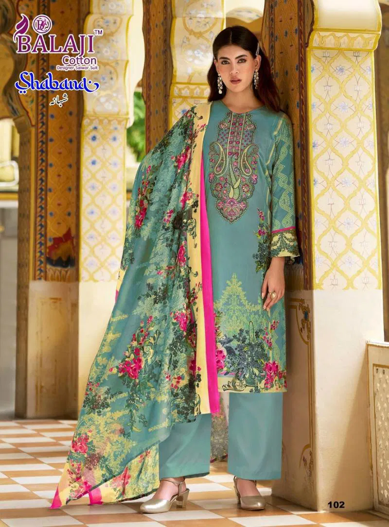 Shabana By Balaji Cotton Printed Karachi Dress Material Exporters In India