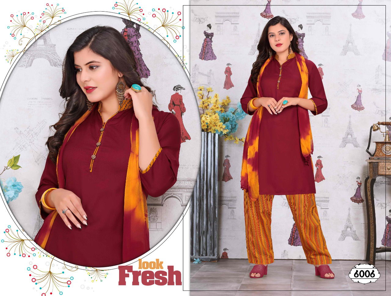 Trendy Excellent Latest fancy Designer Regular Wear Rayon Readymade Salwar Suit Collection
