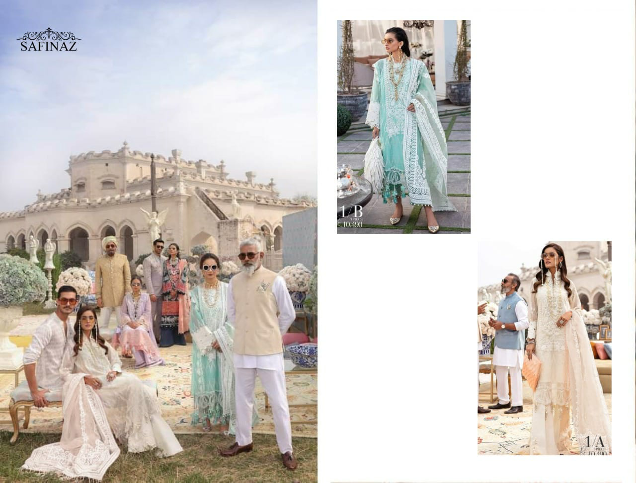 Safinaz Siffli 1 Latest Fancy Designer Heavy Festive Wear Cambric Cotton Pakistani Salwar Suits Collection
