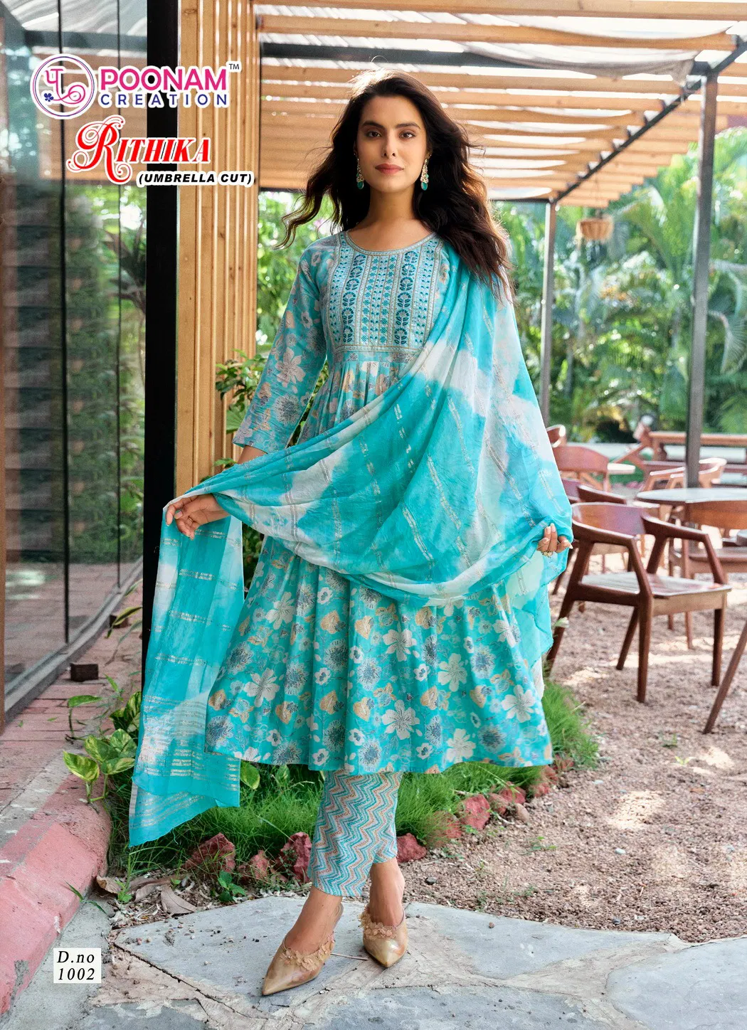 Rithika By Poonam Capsule Foil Printed Kurti Bottom With Dupatta Exporters In India