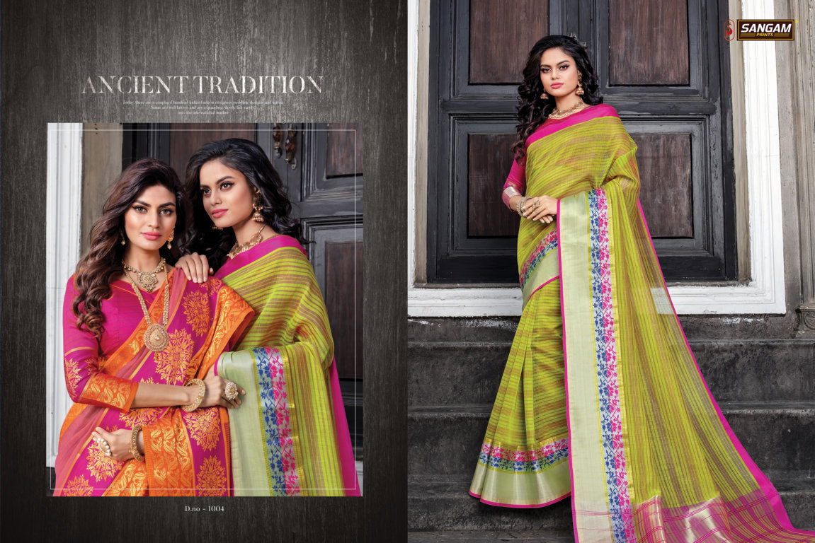 Sangam Swarnamukhi Fancy Latest Designer Festive Wear Cotton Printed Sarees Collection
