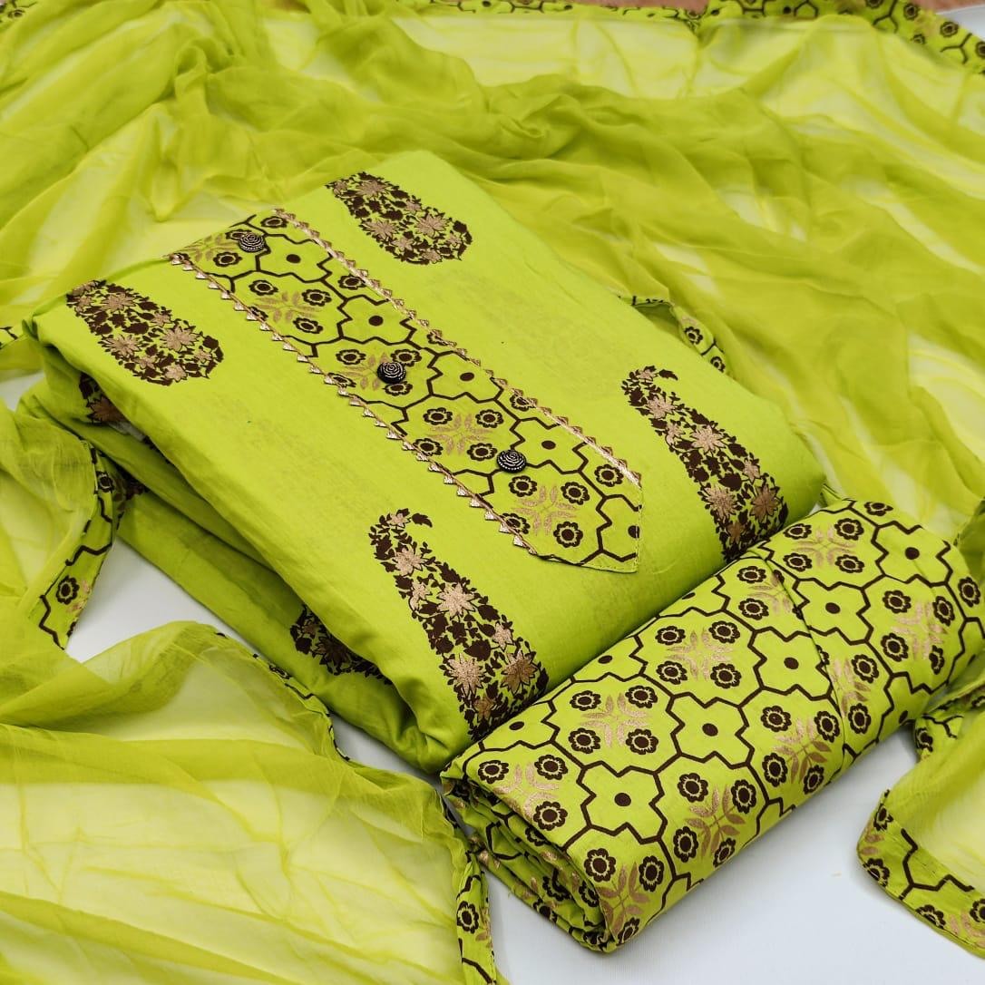 Pure Cotton Suit 55 Latest Fancy Regular Casual Wear Pure Cotton Printed Dress Material Collection
