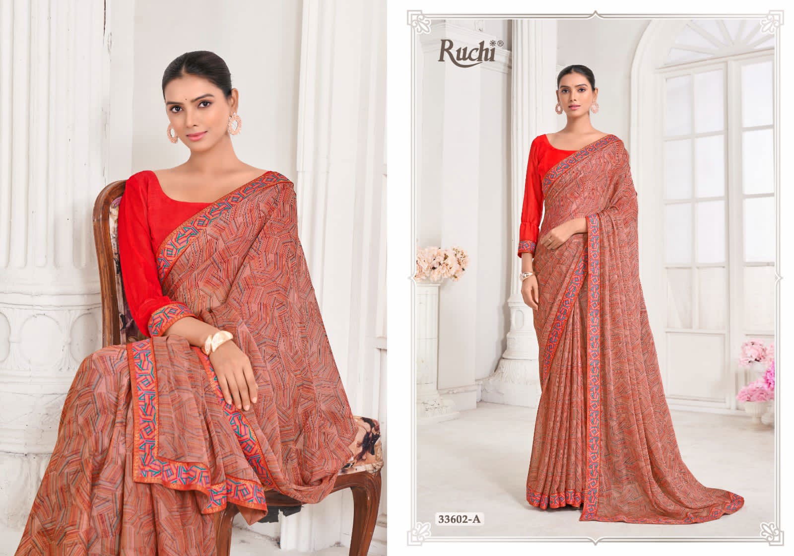 Vanilla Vol 8 By Ruchi Digital Printed Chiffon Sarees Wholesale Clothing Suppliers In India