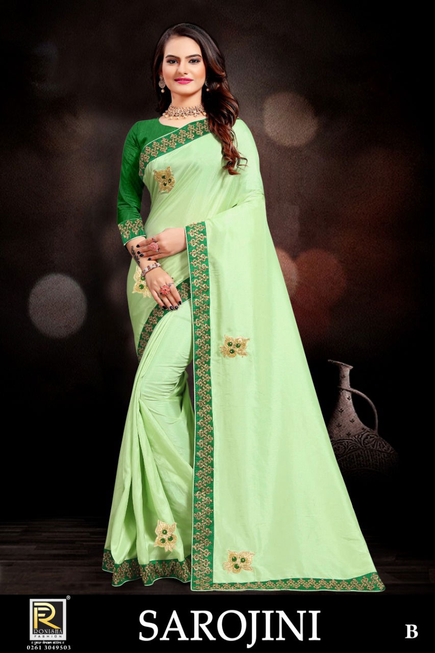Ronisha Sarojini 2 Fancy Ethnic Wear Crepe Silk Latest Designer Saree Collection