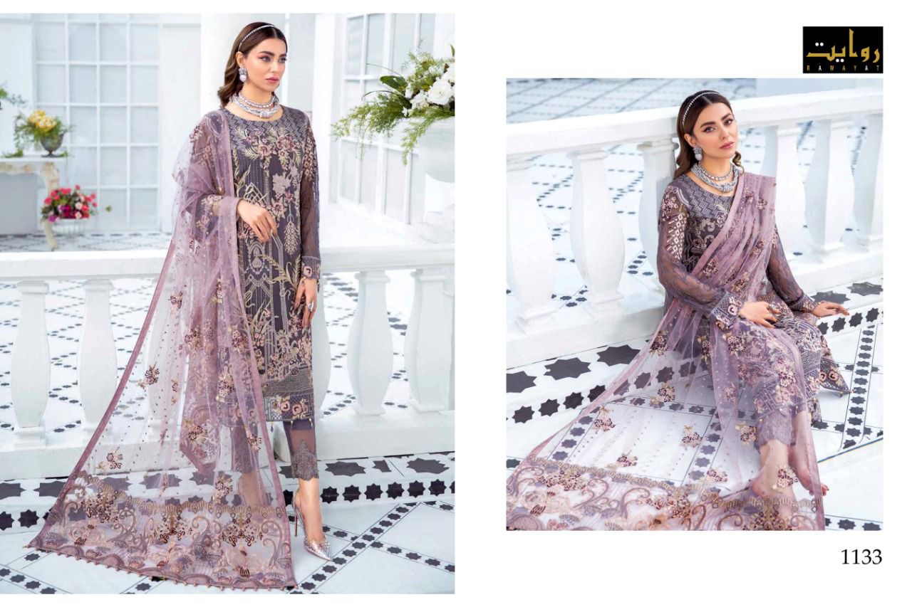 Rawayat Ramsha 5 Festive Wear Georgette With Embroidery Pakistani Salwar Kameez Collection
