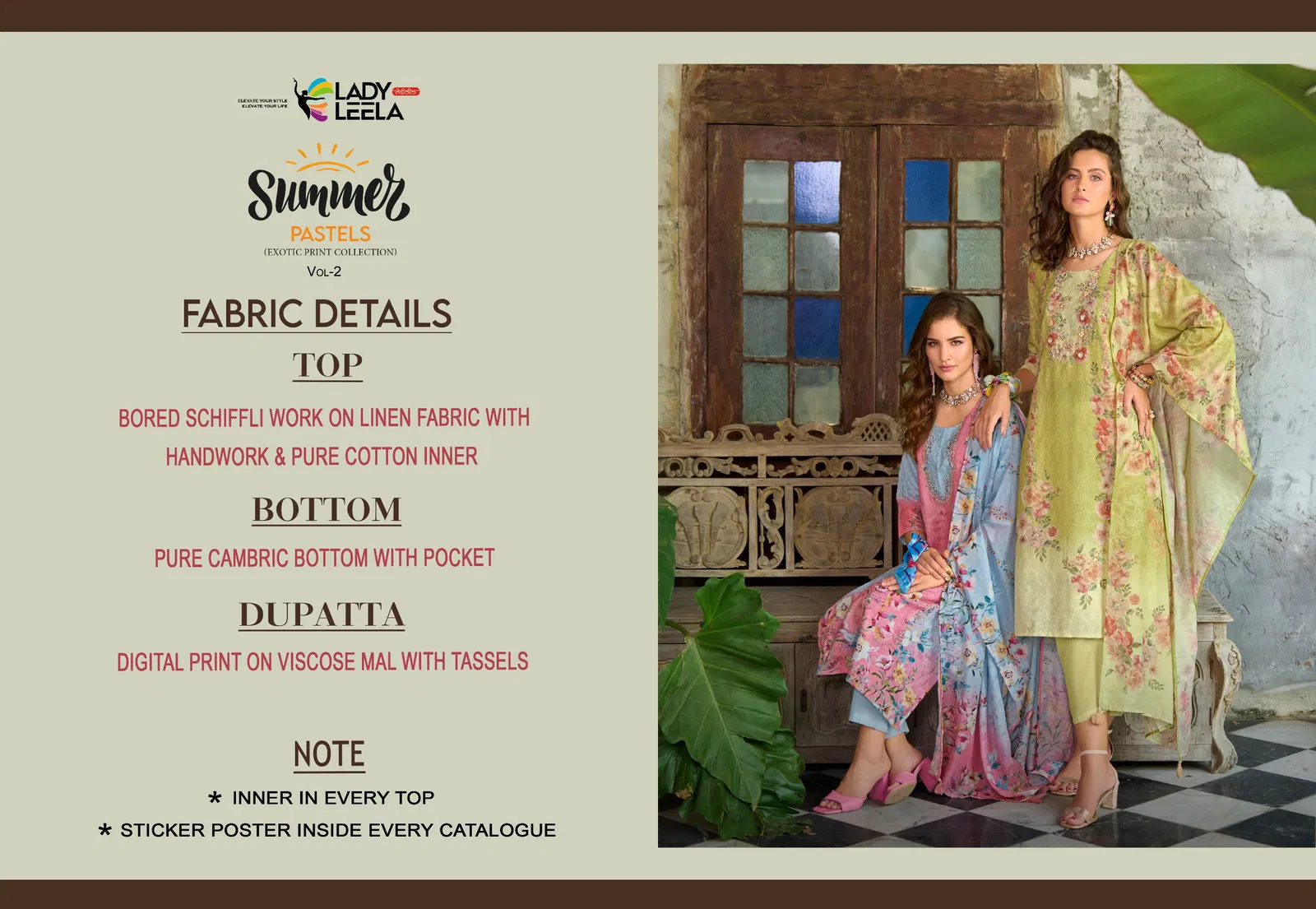 Summer Pastels Vol 2 By Lady Leela Linen Kurti With Bottom Dupatta Orders In India