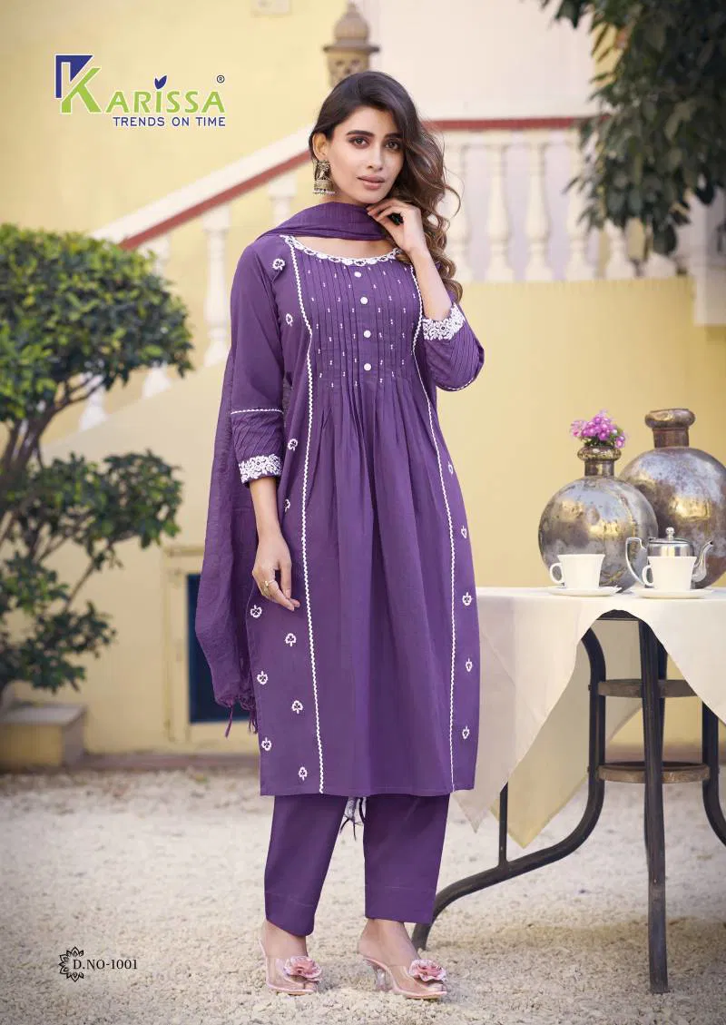 Iconic By Karissa Cotton Wholesale Kurti With Bottom Dupatta Suppliers In Mumbai
