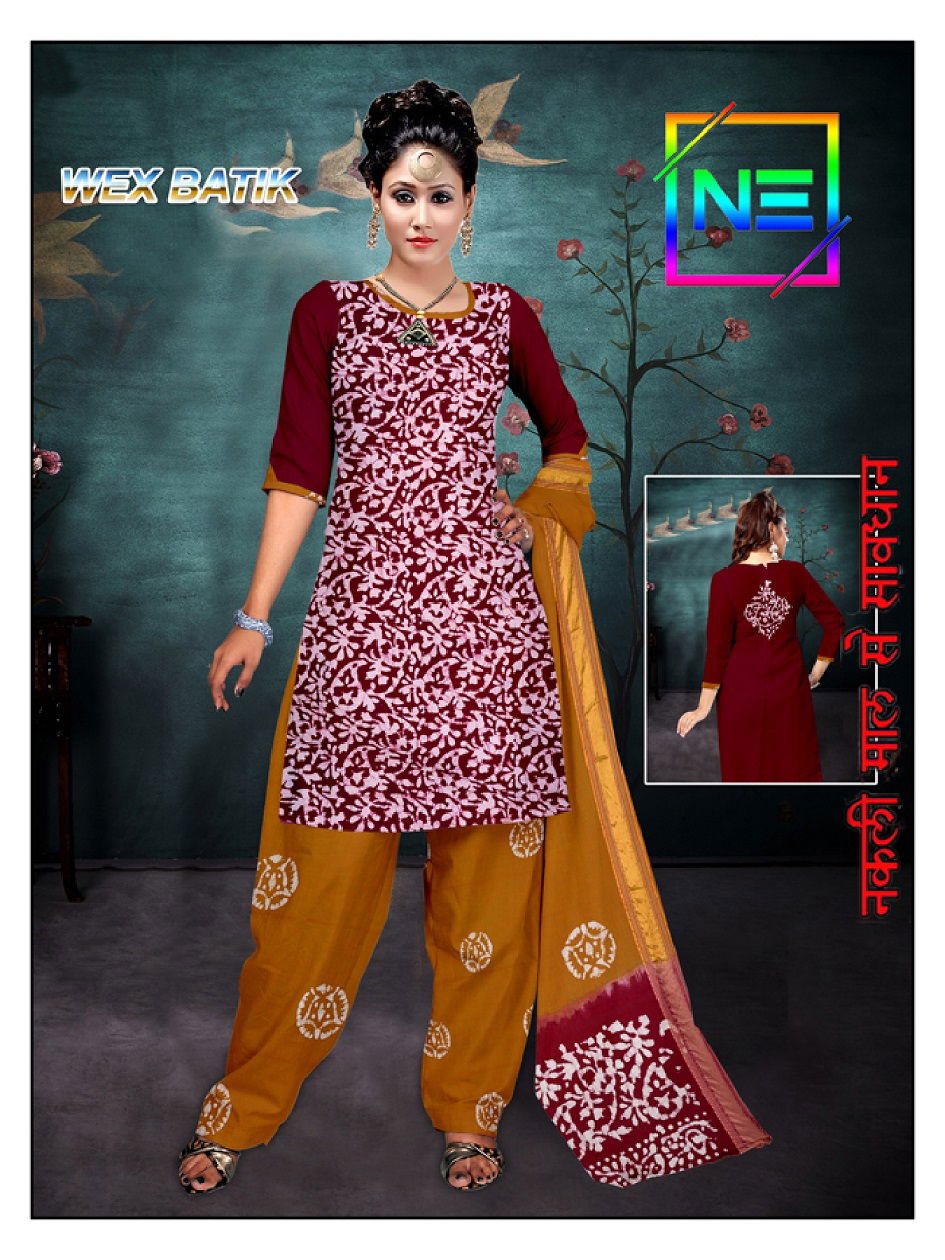 Nemi Cotton Wex Batik Latest Regular Wear Designer Drees Material Collection
