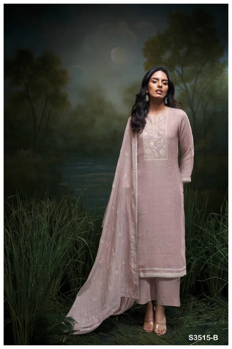 Hajira By Ganga Linen Solid Embroidered Salwar Suit Bulk Orders In India