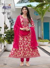 Anarkali Vol 7 By Radhika Rayon Wholesale Anarkali Kurti With Bottom Dupatta In India
