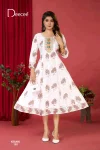 Kesari By Deecee Vartican Foil Printed Anarkali Kurti
