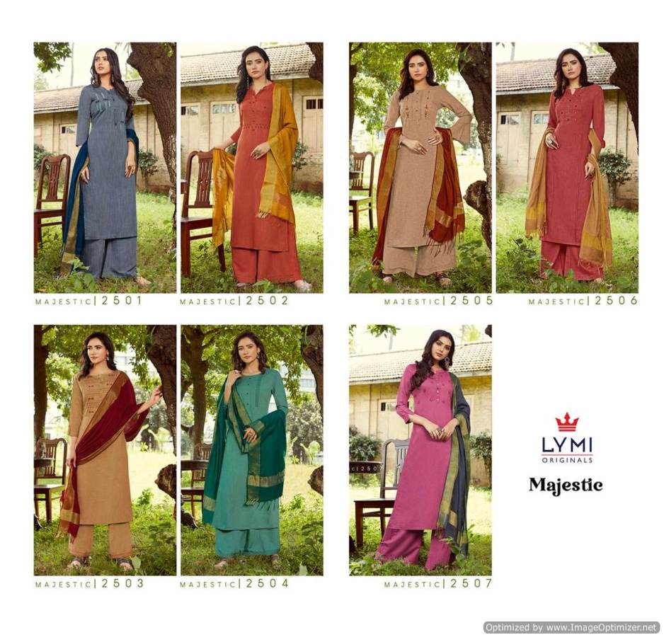 LYMI Launch Of New Designer Rayon Plazzo Pattern Salwar Suit With Embroidered Work And Banarasi Dupatta