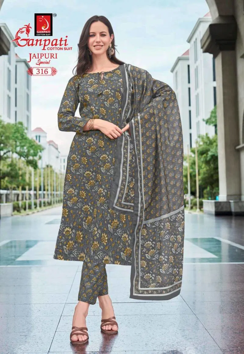 Jaipuri Special Vol 15 By Ganpati Cotton Printed Dress Material Suppliers In India