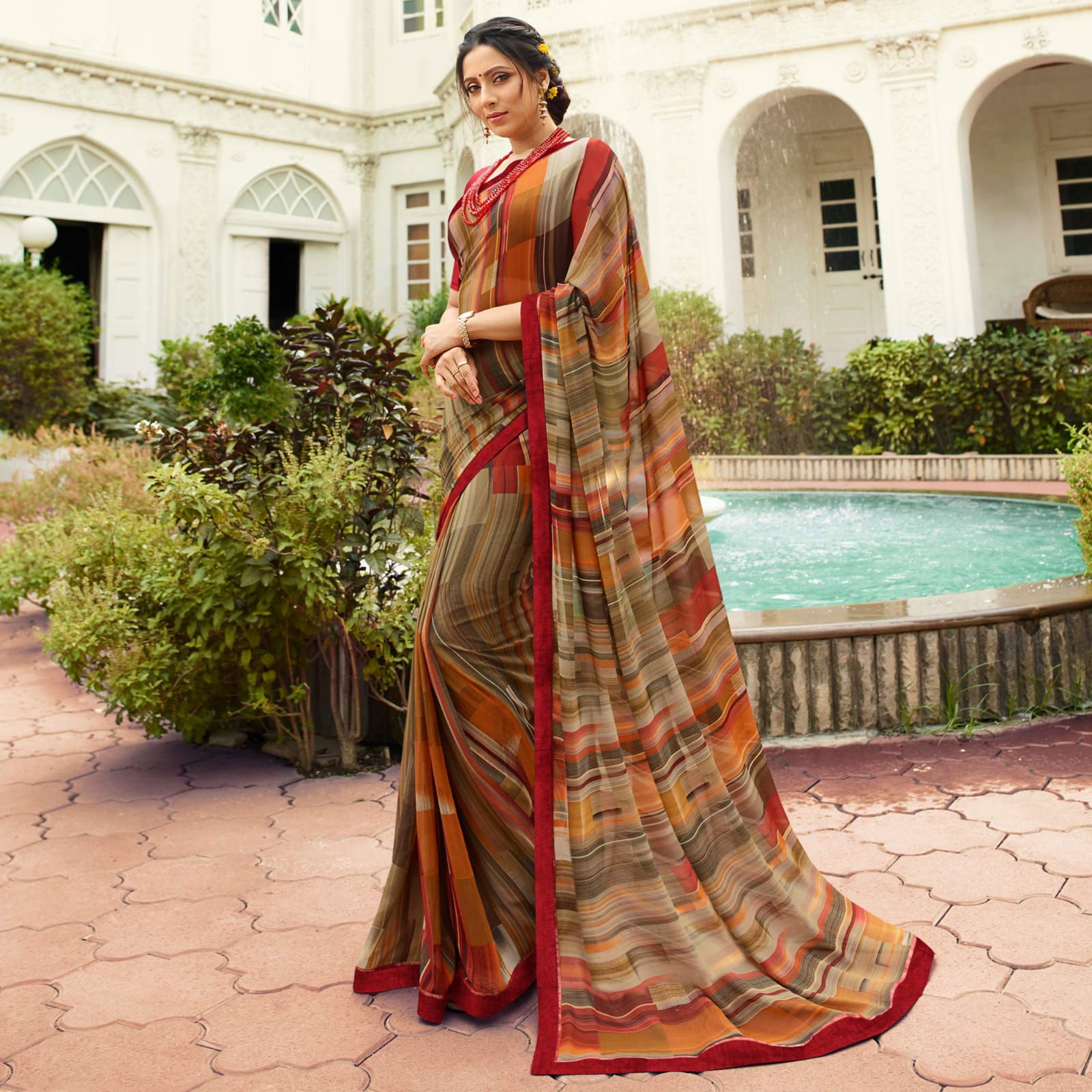 Gc Georgette Silk Daily Wear Printed Bulk sarees Orders In India