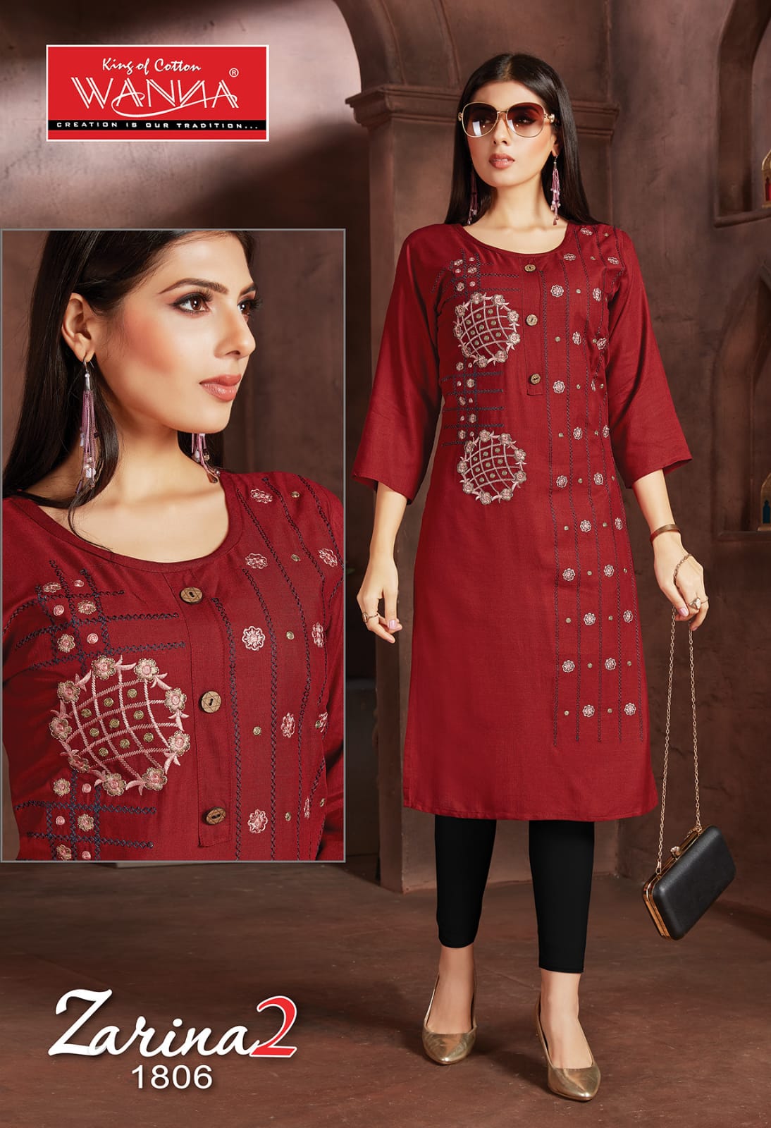 Wanna Zarina 2 Fancy Ethnic Wear Embroidery Latest Kurtis Collection
