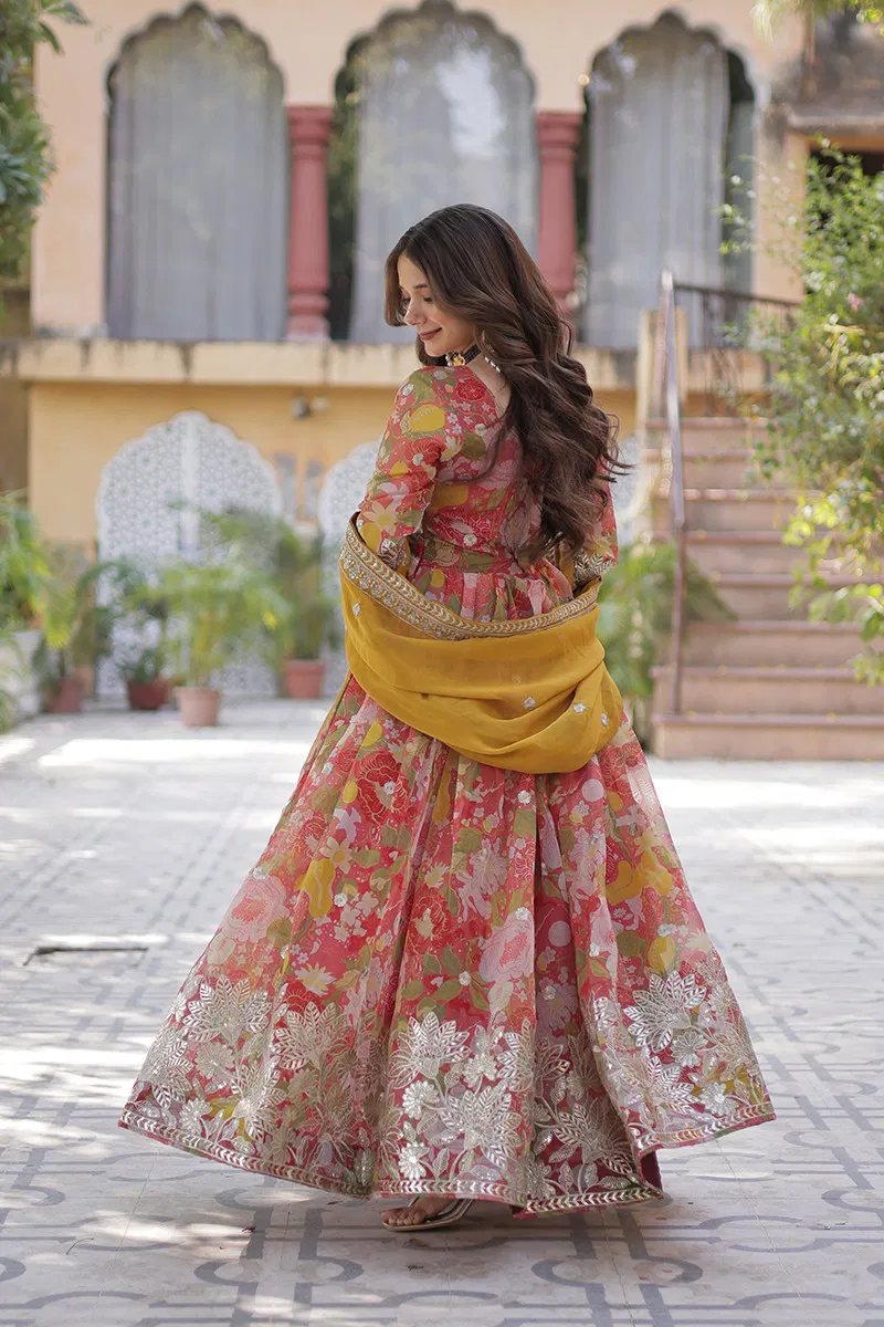 Jf 2488 89 Designer Russian Silk Gown With Dupatta Wholesale Market In Surat