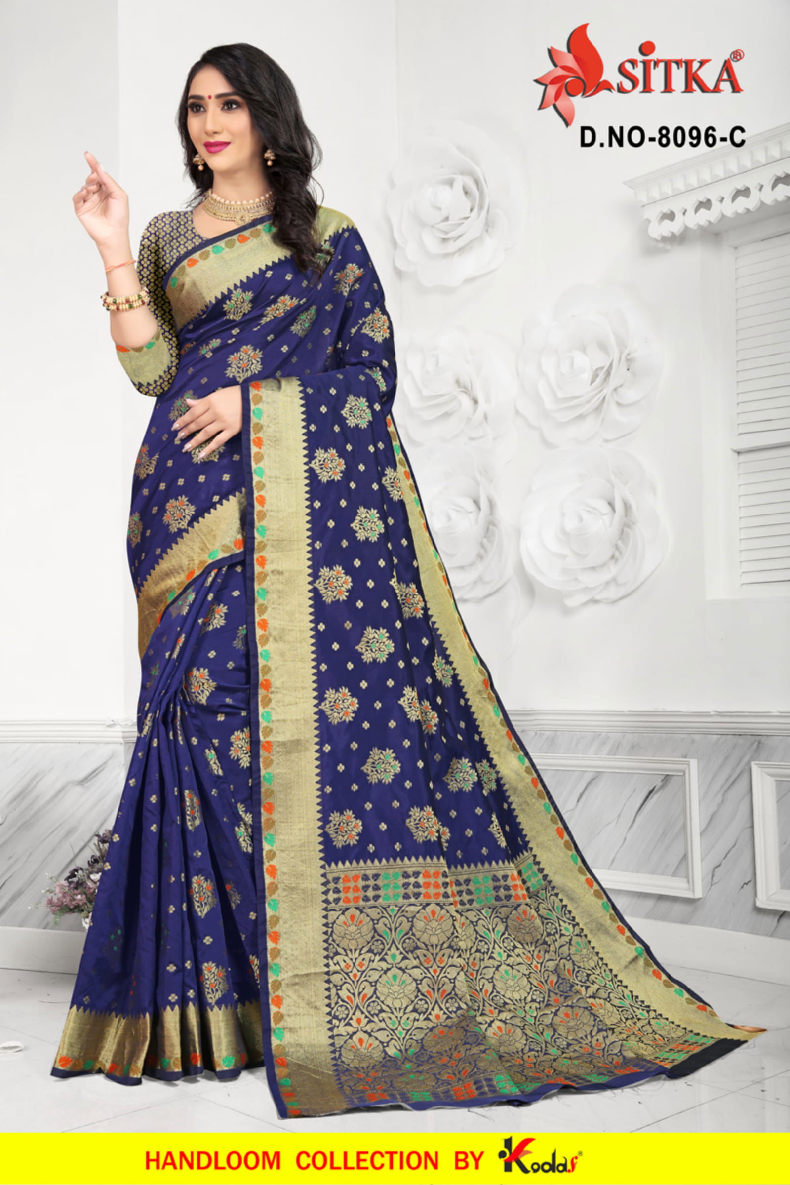 Deivamangal 8096 Heavy Designer Party Wear Saree Collection With Golden Print 