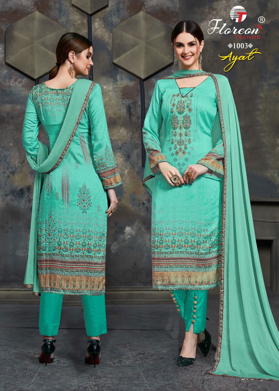 Floreon Trends Ayat Jam Cotton Digital Printed Casual Wear Designer Dress Material Collection
