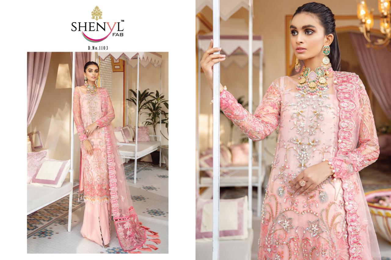 Shenyl Gulaal 1 Butter Fly Net With Heavy Embroidery And Diamond Work Top With Dupatta Pakistani Salwar Suits Collection
