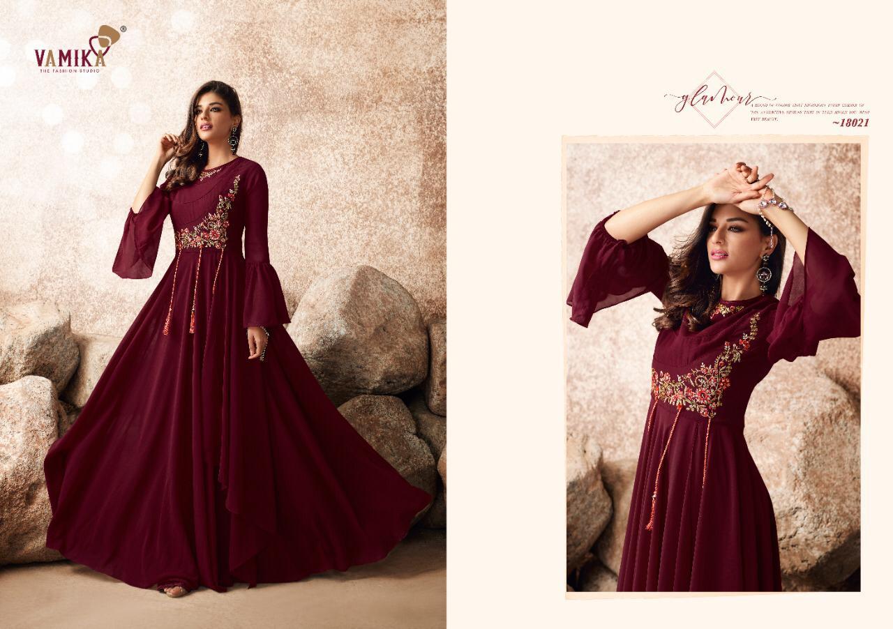 Vamika Sui Dhaga-3 Latest Stylish Party Wear Georgette With Heavy Embroidery And Diamond Worked Gown Collection