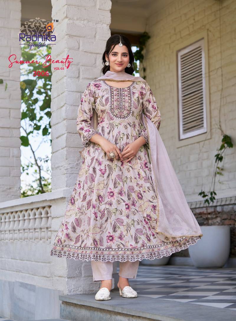 Radhika Summer Beauty Vol 3 Anarkali Ready Made Suppliers In India