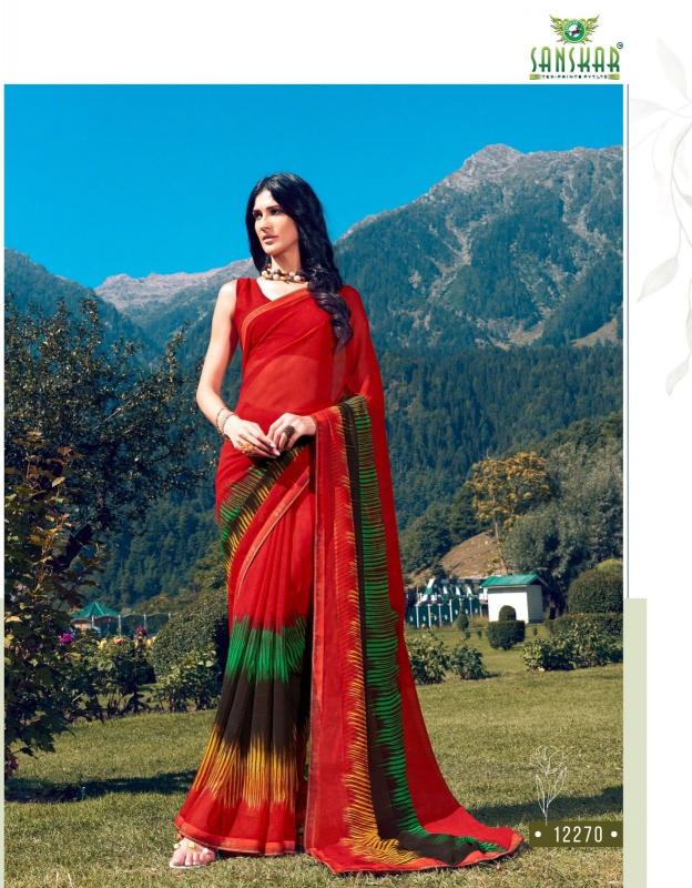 Signature Vol 20 By Sanskar Georgette Saree Wholesale Market In Surat