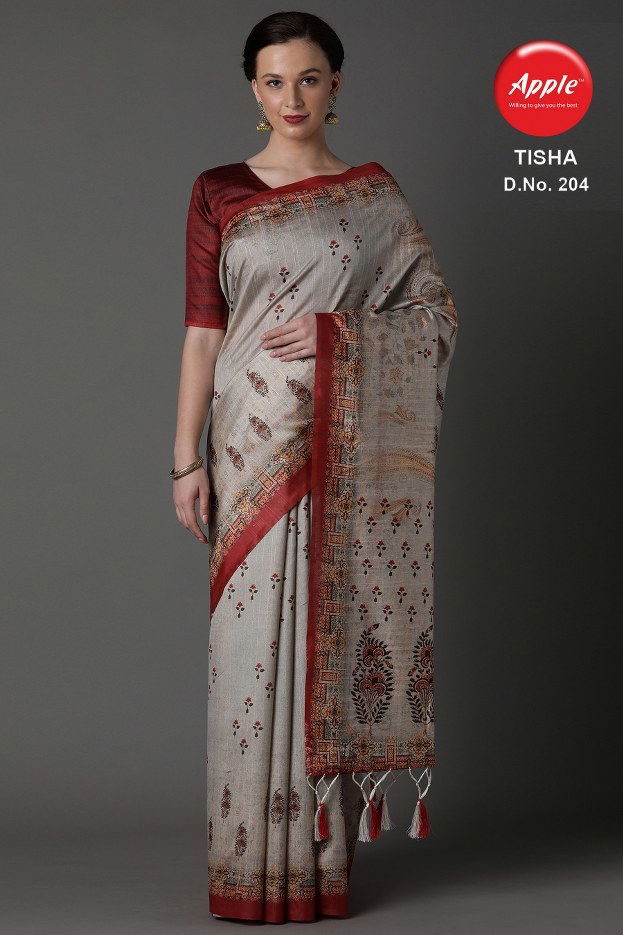 Apple Tisha 2 Latest Fancy Casual Business Wear  Bhagalpuri Silk Sarees Collection