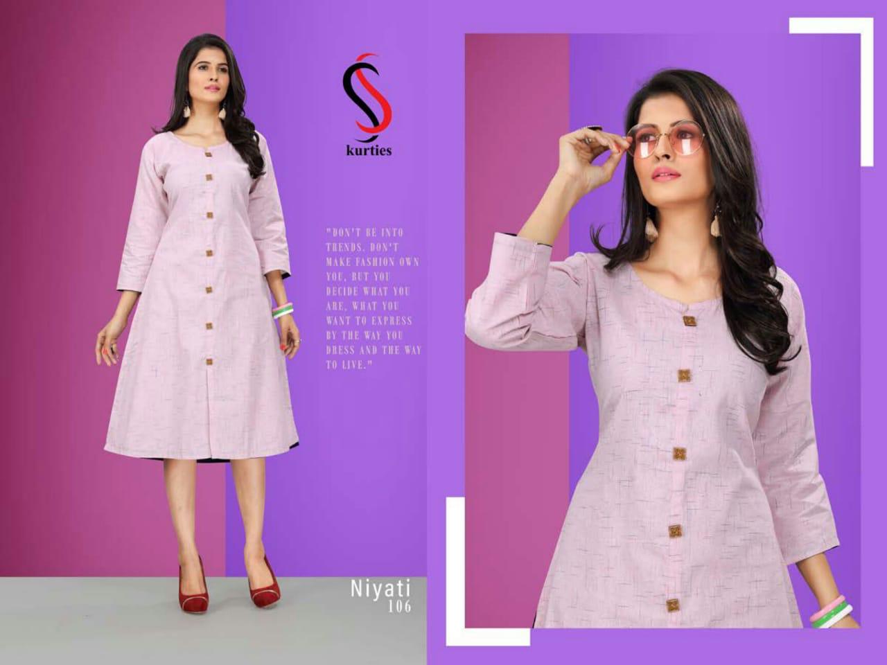 SS Niyati Latest Anarkali Style Three Fourth Hand Stylish Kurtis Collection  