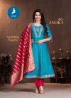 Angika By Kaya Gadhwal Silk Anarkali Kurtis Set Wholesale Price In Surat