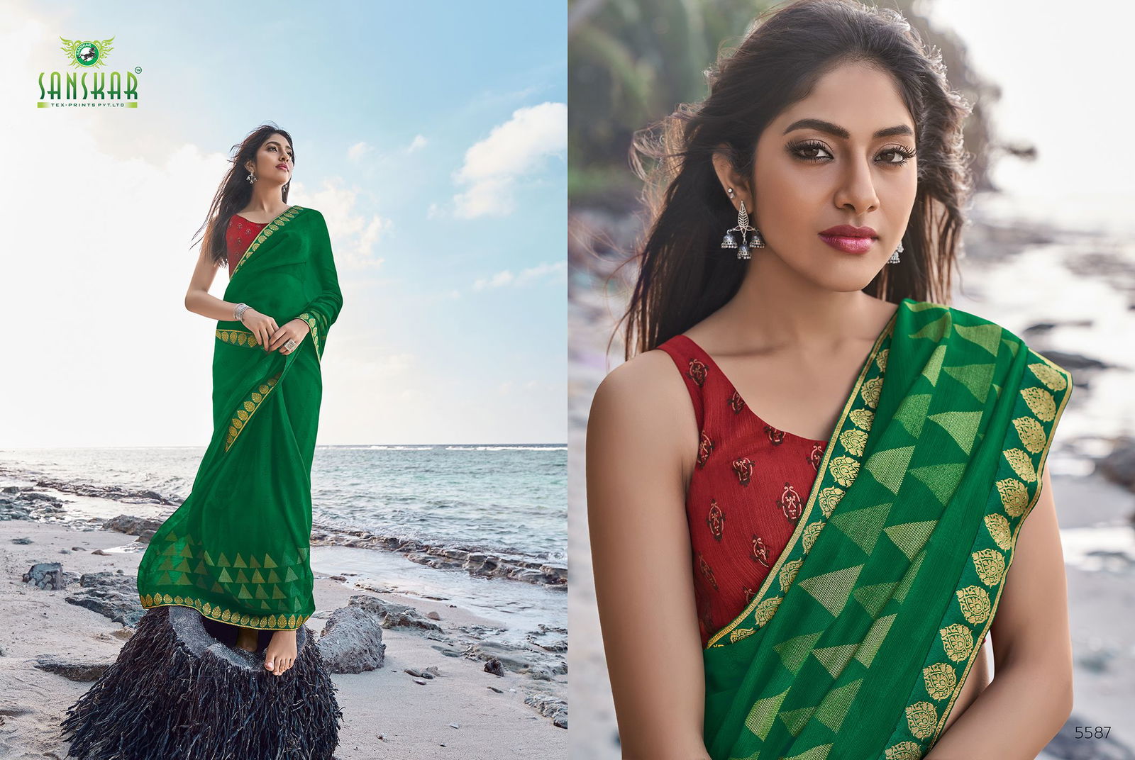 Sanskar Jharonka Latest Fancy Printed Daily Wear Saree Georgette Saree Collection 