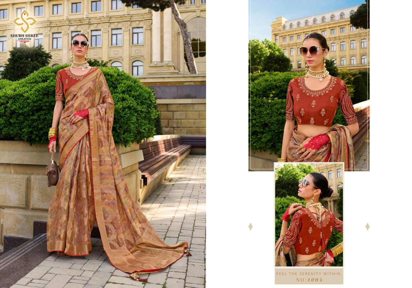 Spotlight By Shubh Shree Jacquard Printed Designer Sarees Exporters In India
