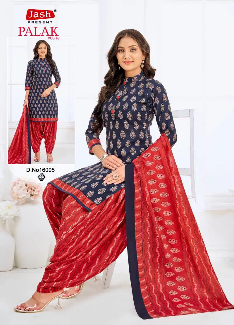 Jash Palak Vol 16 Cotton Printed Dress Material Wholesale Shop In Surat