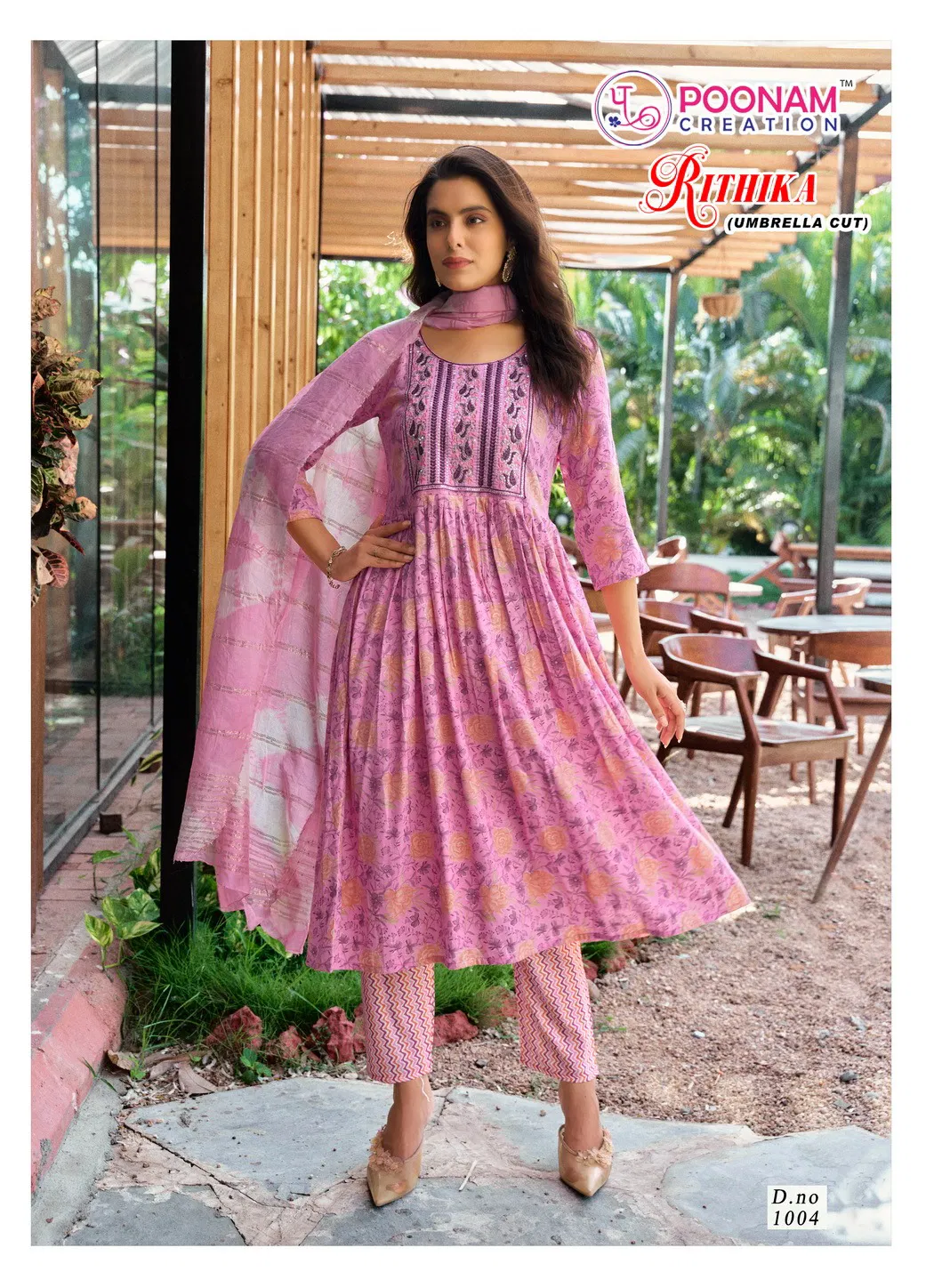 Rithika By Poonam Capsule Foil Printed Kurti Bottom With Dupatta Exporters In India