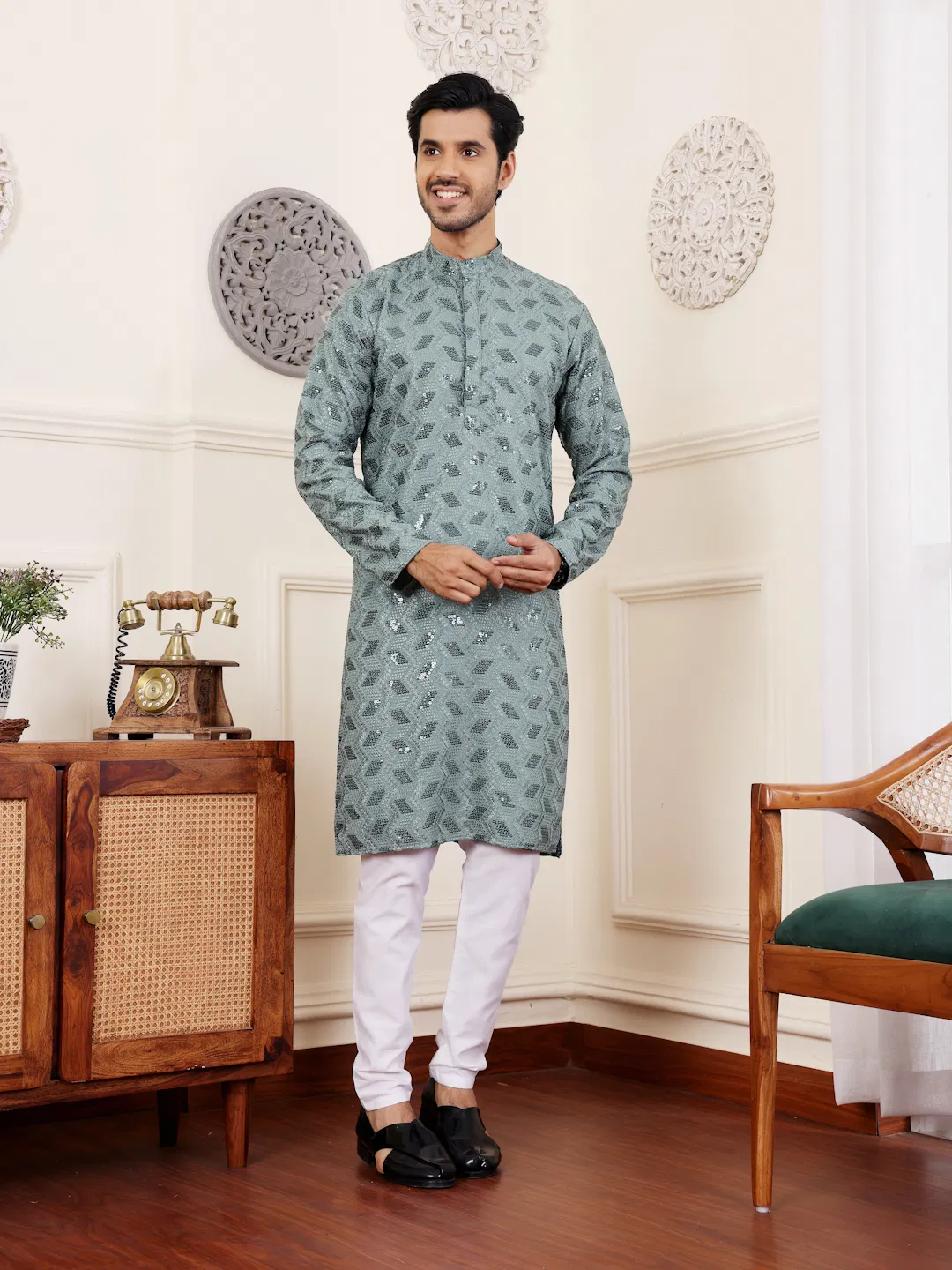 Rw Viscose Chikankari Work Kurta Pyjama Bulk Orders In India