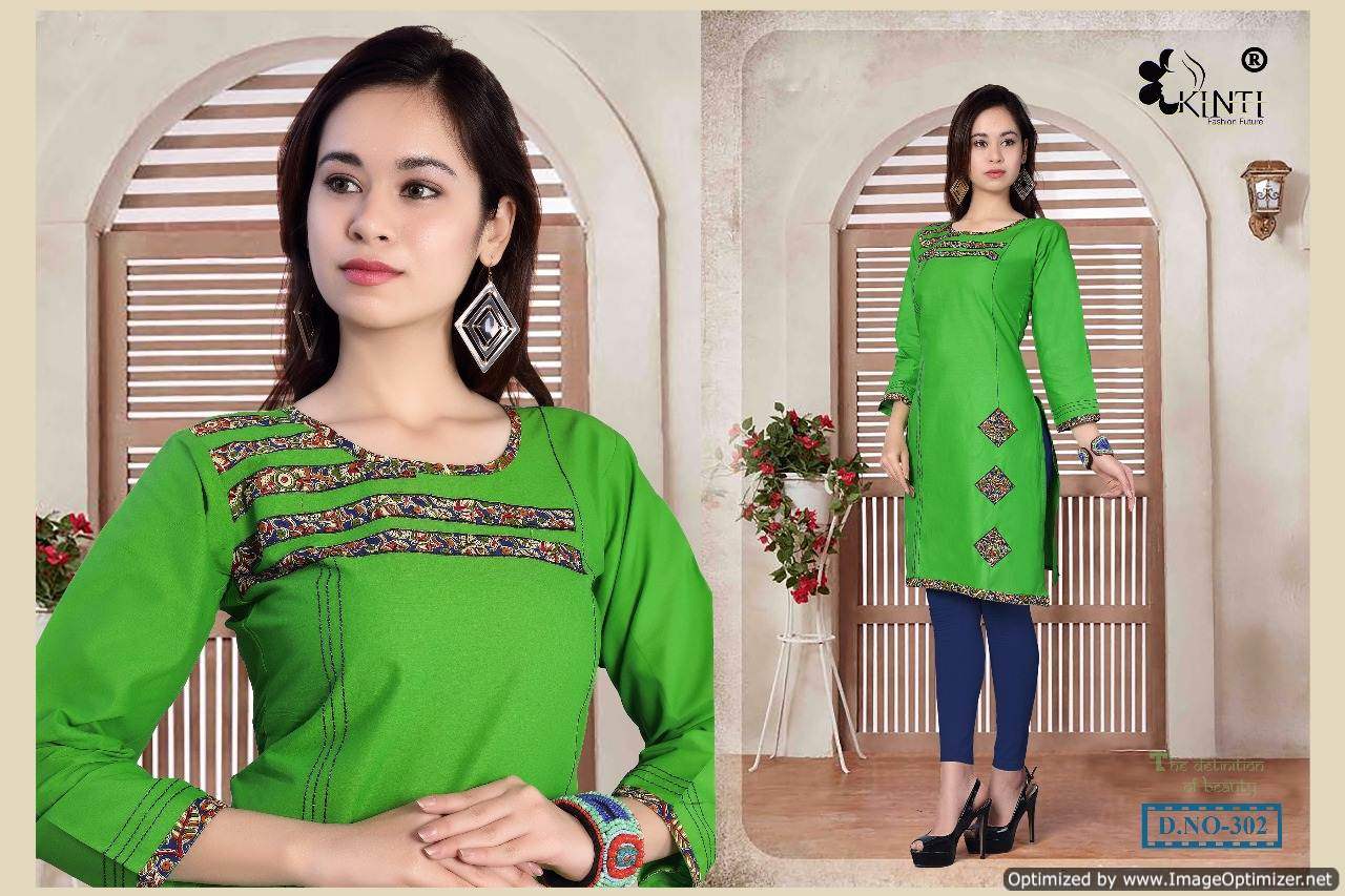 kinti-navya Latest Fancy Regular Wear Pure Cotton Designer Kurtis Collection

