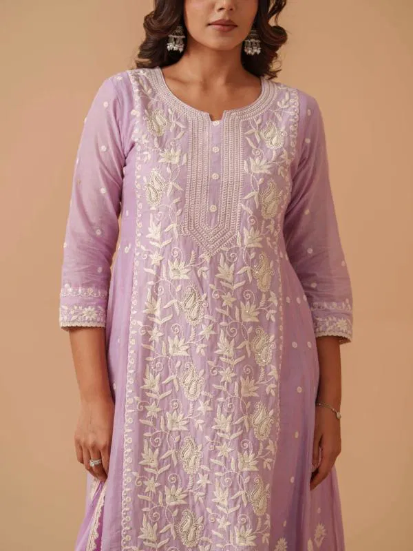 Chikankari By Psyna Cotton Anarkali Readymade  Suits Wholesale In India